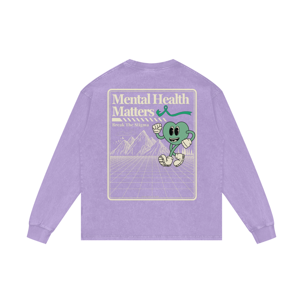 "Mental Health Matters" Acid Wash Long Sleeve