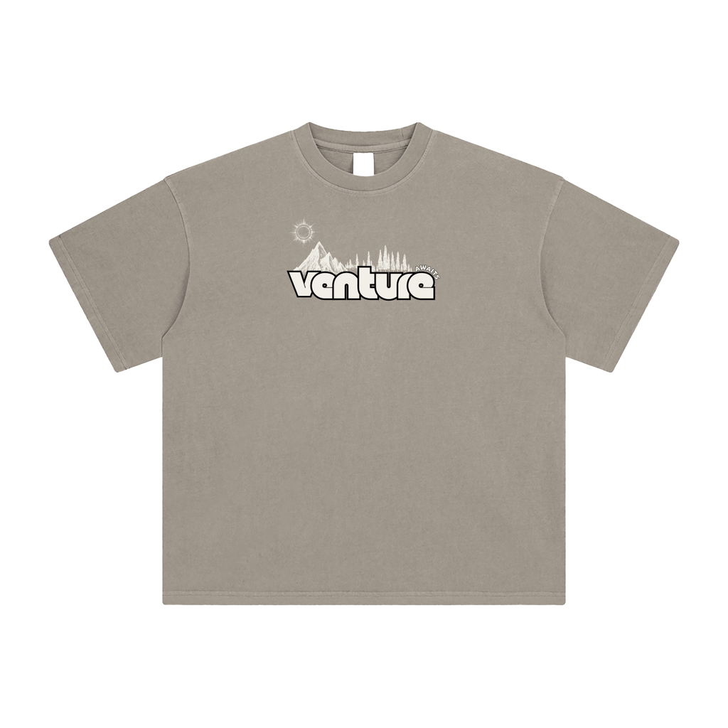 "Venture Awaits" Washed Tee