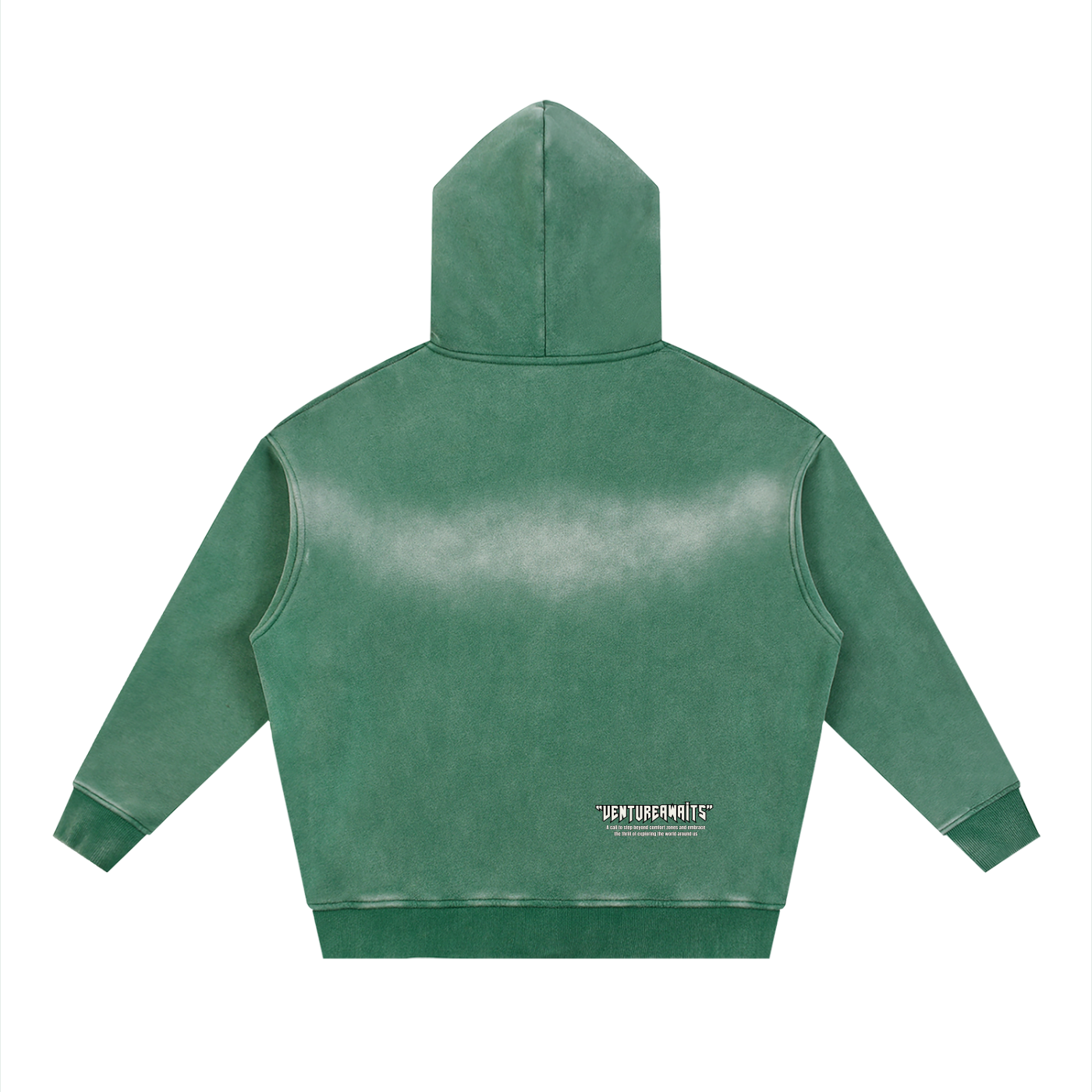 "Visions" Sun-faded Double Zip Hoodie
