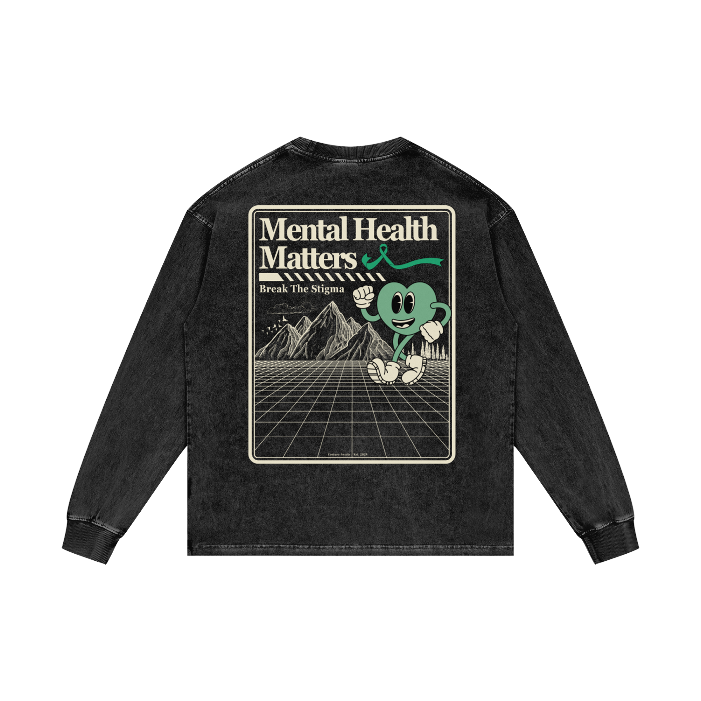 "Mental Health Matters" Acid Wash Long Sleeve