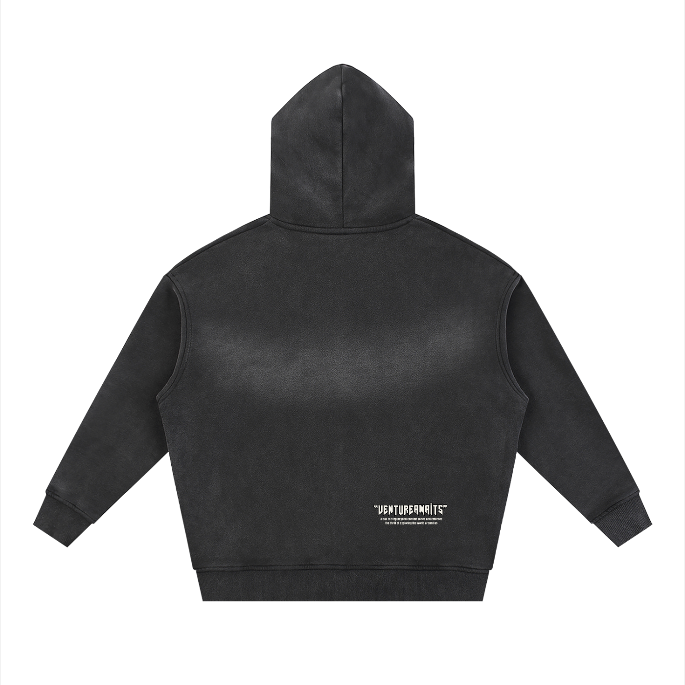 "Visions" Sun-faded Double Zip Hoodie