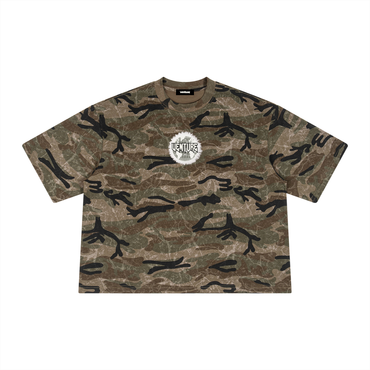 "Visions" Boxy Camo Tee