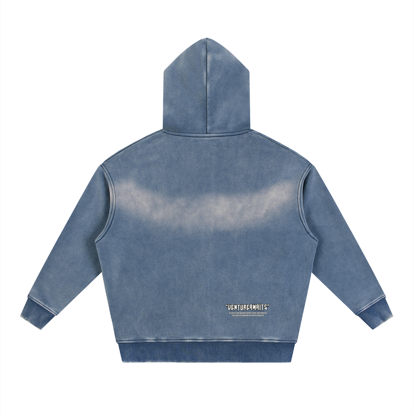 "Visions" Sun-faded Double Zip Hoodie
